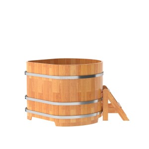 Купель для бани Bentwood угловая, 1,19х1,19х1.2 м из сращенных ламелей лиственницы
