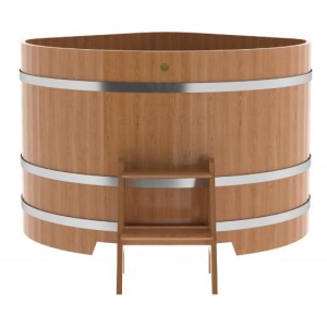 Купель для бани Bentwood угловая, 1,37х1,37х1 м из дуба натурального