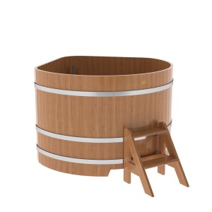 Купель для бани Bentwood угловая, 1,37х1,37х1 м из дуба натурального