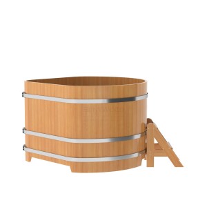 Купель для бани Bentwood угловая, 1,37х1,37х1.1 м из лиственницы натуральной премиум