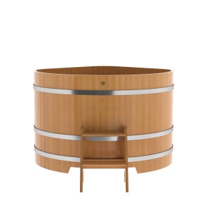 Купель для бани Bentwood угловая, 1,37х1,37х1.1 м из лиственницы натуральной премиум