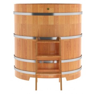 Купель для бани Bentwood угловая, 1,19х1,19х1.4 м из сращенных ламелей лиственницы