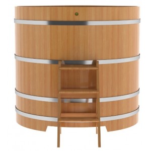Купель для бани Bentwood угловая, 1,37х1,37х1,4 м из лиственницы натуральной премиум