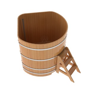 Купель для бани Bentwood угловая, 1,37х1,37х1,4 м из лиственницы натуральной премиум