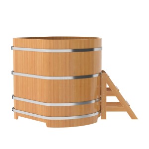 Купель для бани Bentwood угловая, 1,37х1,37х1,4 м из лиственницы натуральной премиум