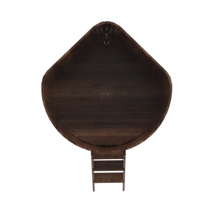 Купель для бани Bentwood угловая, 1,37х1,37х1.1 м из лиственницы мореной премиум