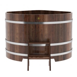 Купель для бани Bentwood угловая, 1,37х1,37х1.1 м из лиственницы мореной премиум