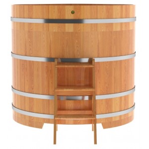 Купель для бани Bentwood угловая, 1,37х1,37х1.4 м из сращенных ламелей лиственницы