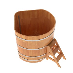 Купель для бани Bentwood угловая, 1,37х1,37х1.4 м из сращенных ламелей лиственницы