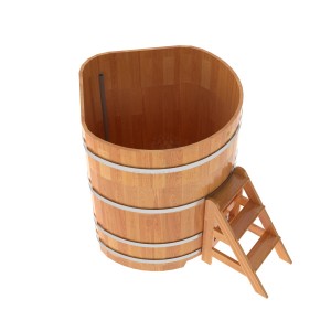 Купель для бани Bentwood угловая, 1,19х1,19х1.4 м из сращенных ламелей лиственницы