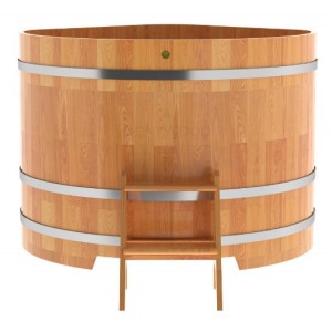 Купель для бани Bentwood угловая, 1,37х1,37х1.1 м из сращенных ламелей лиственницы