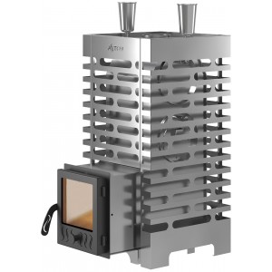 Дровяная печь для бани Астон 20 Inox стекло