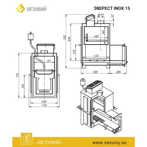 Печь для бани Эверест INOX 15 (210) под обкладку (AISI 430)