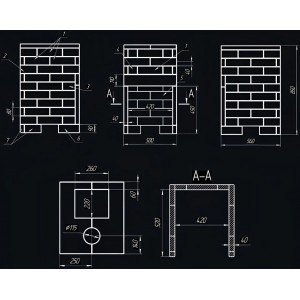 Комплект Гефест Гроза 18 (П2) Классика 850/40 Змеевик кирпич