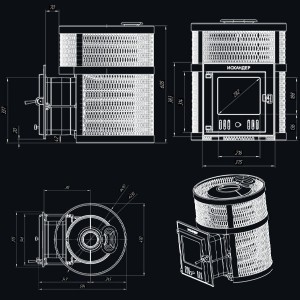 Чугунная печь для бани Гефест Искандер ЗК 14 (М) Ураган