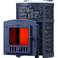 Чугунная печь для бани Гефест Искандер ЗК 25 (П2) Pro Ураган