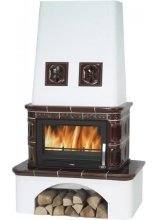 Печь-камин ABX Laponie, с теплообменником (коричневый)