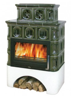 Печь-камин ABX Karelie, с теплообменником (зеленый)