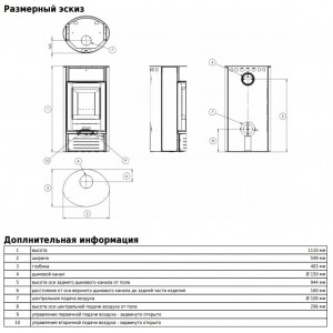 Печь-камин ABX Atlantik 7 III (серая сталь, тальк)