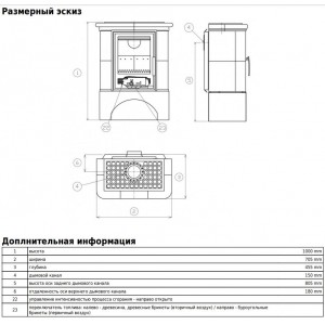 Печь-камин ABX Bavaria K (ахорн)