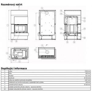 Камин с облицовкой ABX Norfolk угловой, с теплообменником (сиенит правый)
