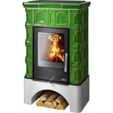 Печь-камин ABX Britania KI, с теплообменником, с допуском воздуха (зеленый)