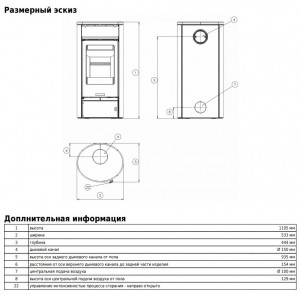 Печь-камин ABX Polar 5 с чугунной топкой (черная чугун, мокка крем с верхней плитой)