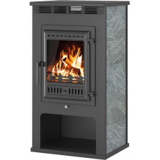 Печь-камин Астон 11 кВт (180 м3) Чугунная дверь (Талькохлорит)