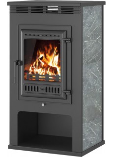 Печь-камин Астон 11 кВт (180 м3) Чугунная дверь (Талькохлорит)