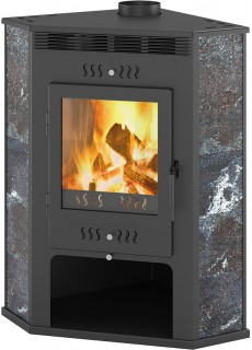 Печь-камин Астон 11 кВт (180 м3) Угловой (Амфиболит)