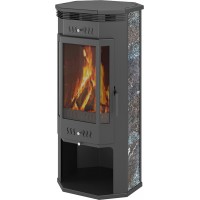 Печь-камин Астон 11 кВт (180 м3) Пристенно-угловой (Амфиболит)