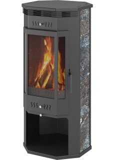 Печь-камин Астон 11 кВт (180 м3) Пристенно-угловой (Амфиболит)