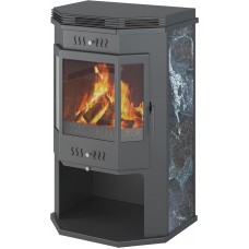 Печь-камин Астон 12 кВт (200 м3) Призматик с плитой (Амфиболит)