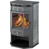 Печь-камин Астон 12 кВт (200 м3) Призматик (Пироксенит Элит)