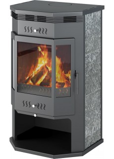 Печь-камин Астон 12 кВт (200 м3) Призматик (Пироксенит Элит)