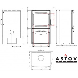 Печь-камин Астов Алиса 920