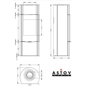 Печь-камин Астов D2 L