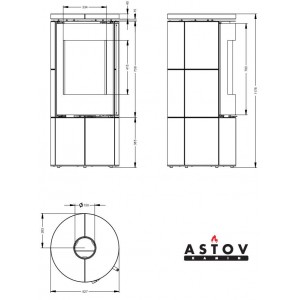 Печь-камин Астов R1.0 K MAX