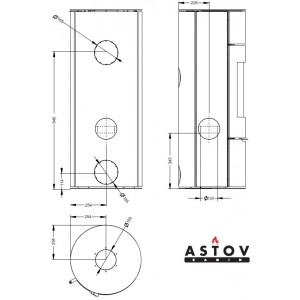 Печь-камин Астов R1.0 L
