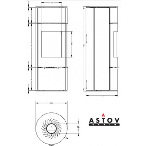 Печь-камин Астов R1.0 L