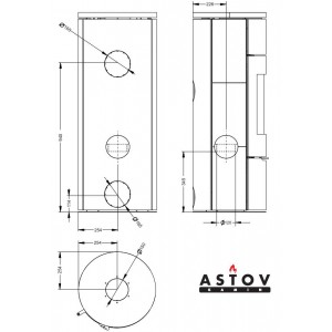 Печь-камин Астов R1.0 L K