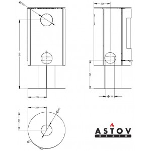 Печь-камин Астов R1.0 N