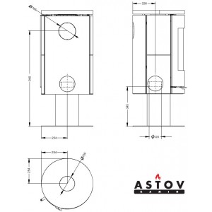 Печь-камин Астов R1.0 N K