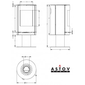 Печь-камин Астов R1.0 N K