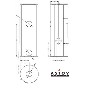 Печь-камин Астов R1.0 XL