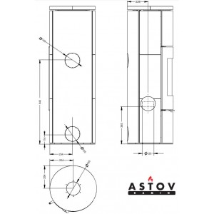 Печь-камин Астов R1.0 XL K