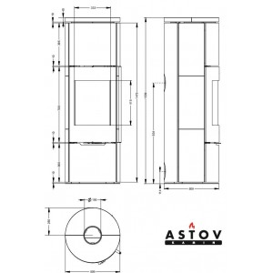 Печь-камин Астов R1.0 XL K