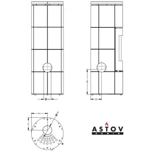 Печь-камин Астов R1.0 XL K MAX