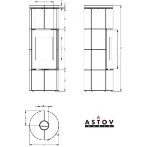 Печь-камин Астов R1.0 XL K MAX
