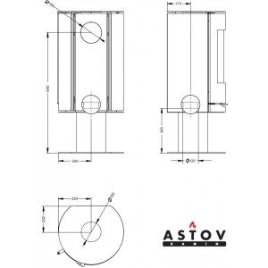 Печь-камин Астов R1 N